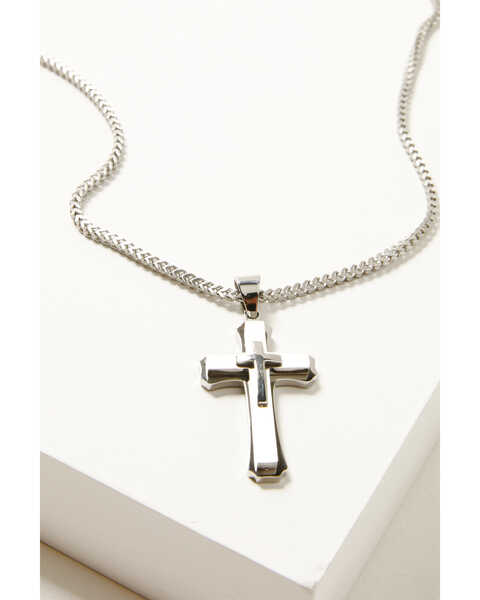 Image #3 - Cody James Men's Ornate Cross Necklace , Silver, hi-res