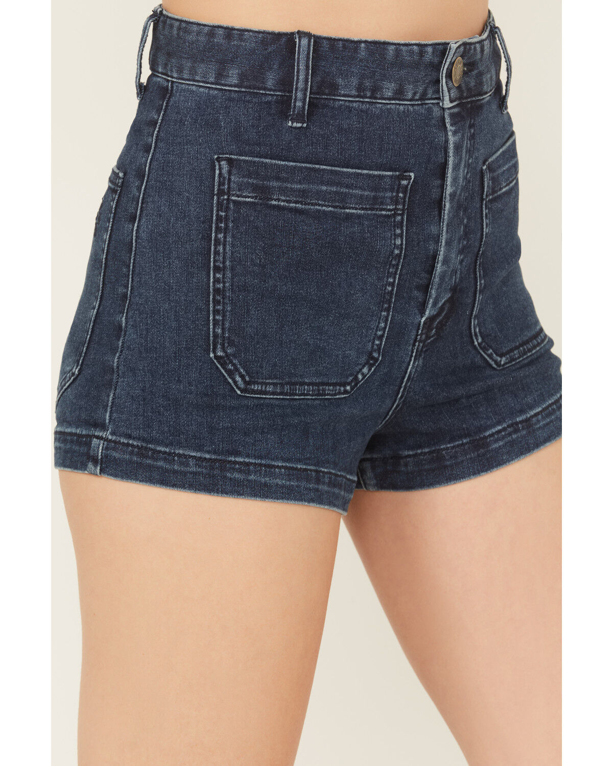 Image #2 - Show Me Your Mumu Women's Palm Springs Hot Shorts, Dark Wash, hi-res