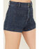 Image #2 - Show Me Your Mumu Women's Palm Springs Hot Shorts, Dark Wash, hi-res