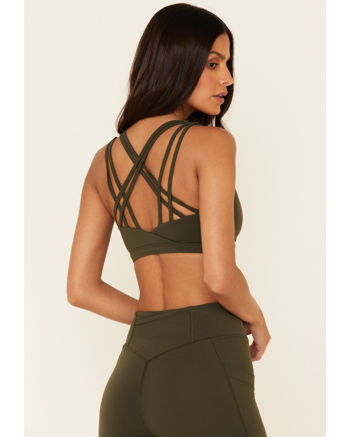 Image #4 - Idyllwind Women's Liberty Athleisure Sports Bra, Dark Green, hi-res