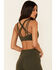 Image #4 - Idyllwind Women's Liberty Athleisure Sports Bra, Dark Green, hi-res