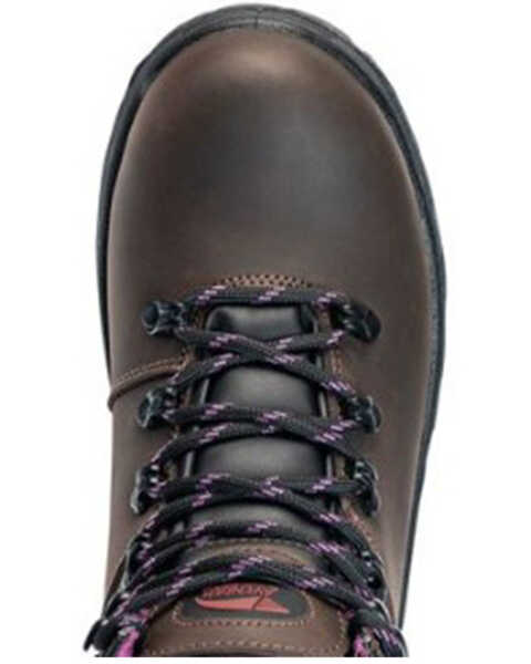 Image #6 - Avenger Women's Builder Mid Waterproof Lace-Up Work Boots - Soft Toe, Brown, hi-res