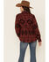 Image #4 - Ariat Women's R.E.A.L. Marsala Southwestern Print Shirt Jacket, Burgundy, hi-res