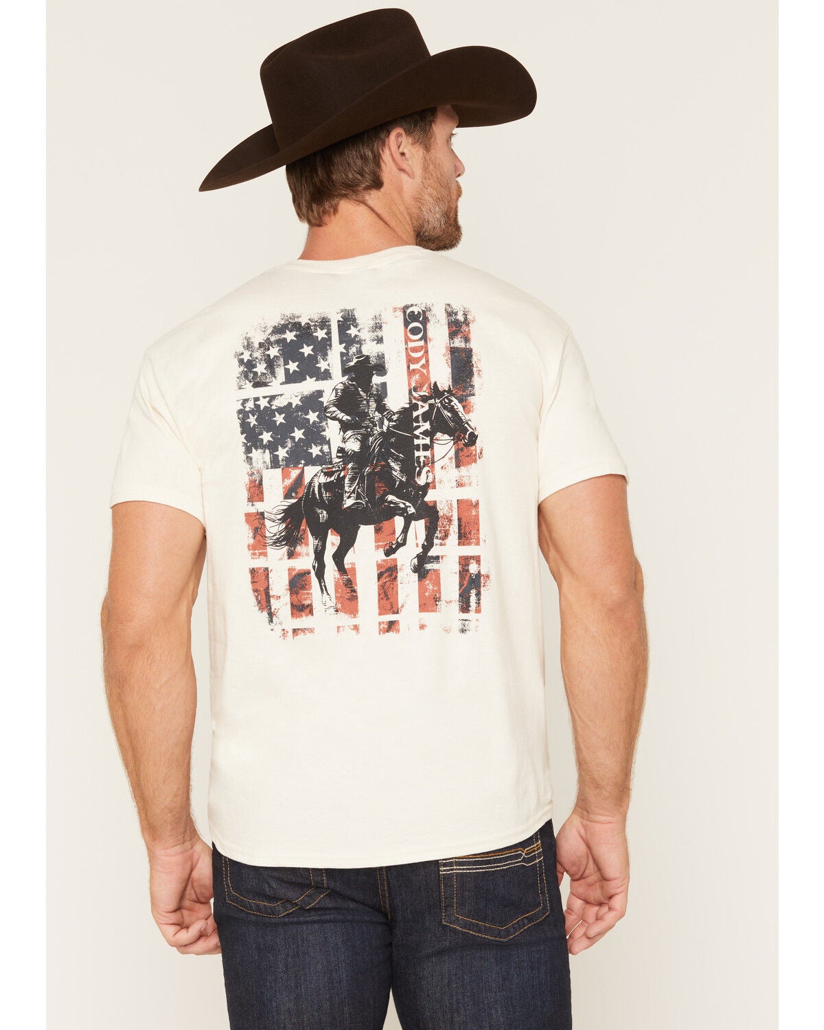 Cody James Men's Range Flag Short Sleeve Graphic T-Shirt, Natural, hi-res