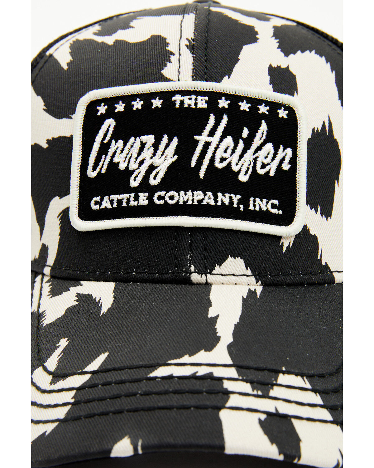 Image #2 - Idyllwind Women's Crazy Heifer Cow Print Baseball Cap, Black, hi-res