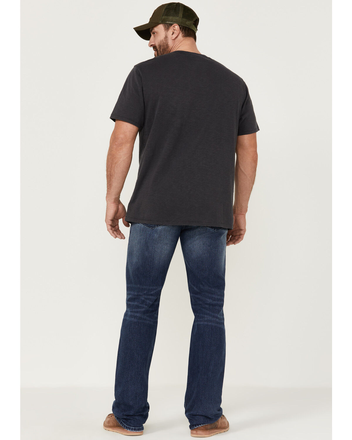 Image #3 - Brothers and Sons Men's Wilderness Distressed Stretch Regular Straight Jeans, Dark Medium Wash, hi-res