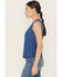 Image #3 - Idyllwind Women's Cedar Embroidered Tie-Front Sleeveless Top, Blue, hi-res