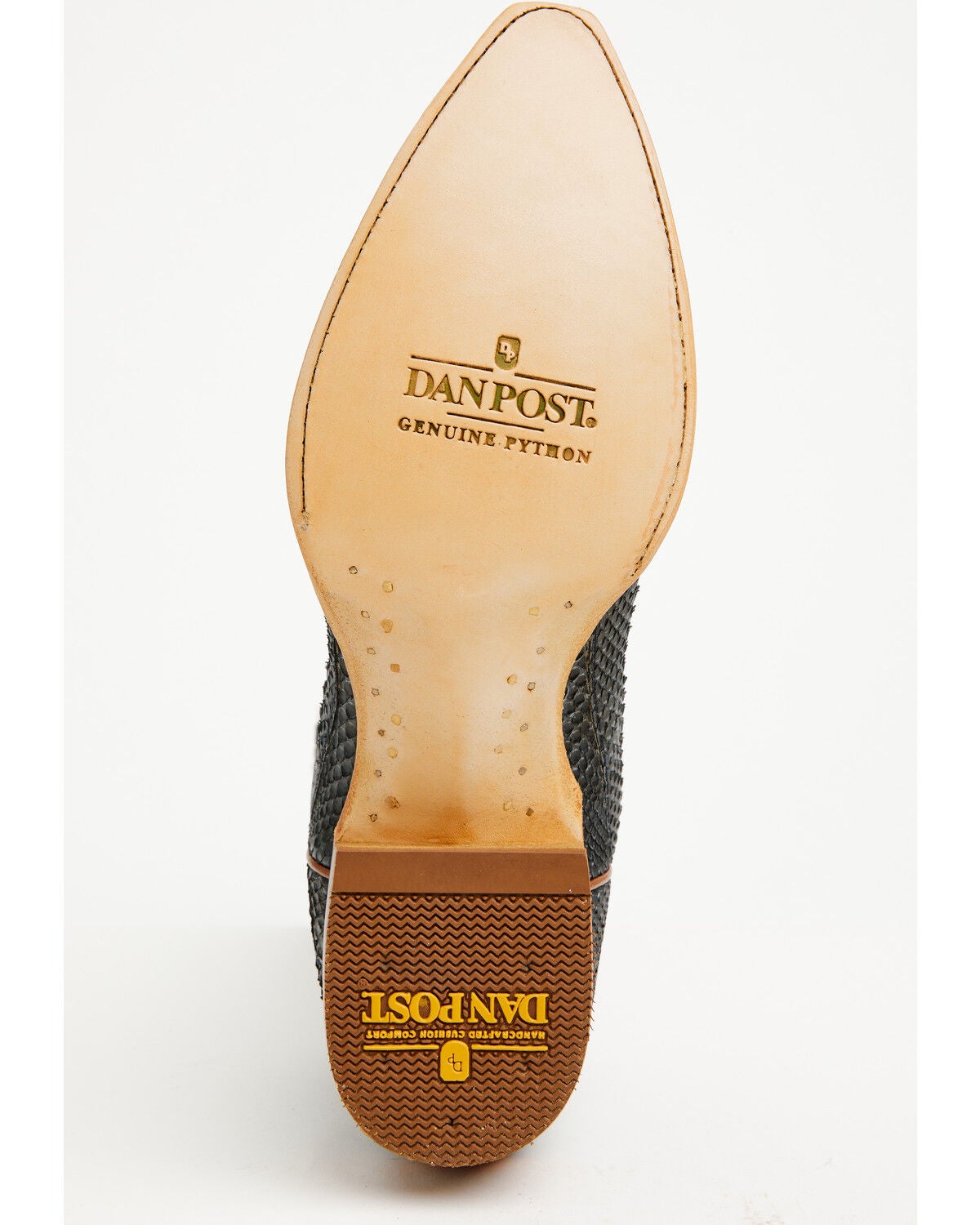 Image #7 - Dan Post Men's Exotic Python Belly Western Boots - Snip Toe, Blue, hi-res