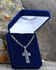 Montana Silversmiths Men's Barbed Wire Cross Necklace , Silver, hi-res
