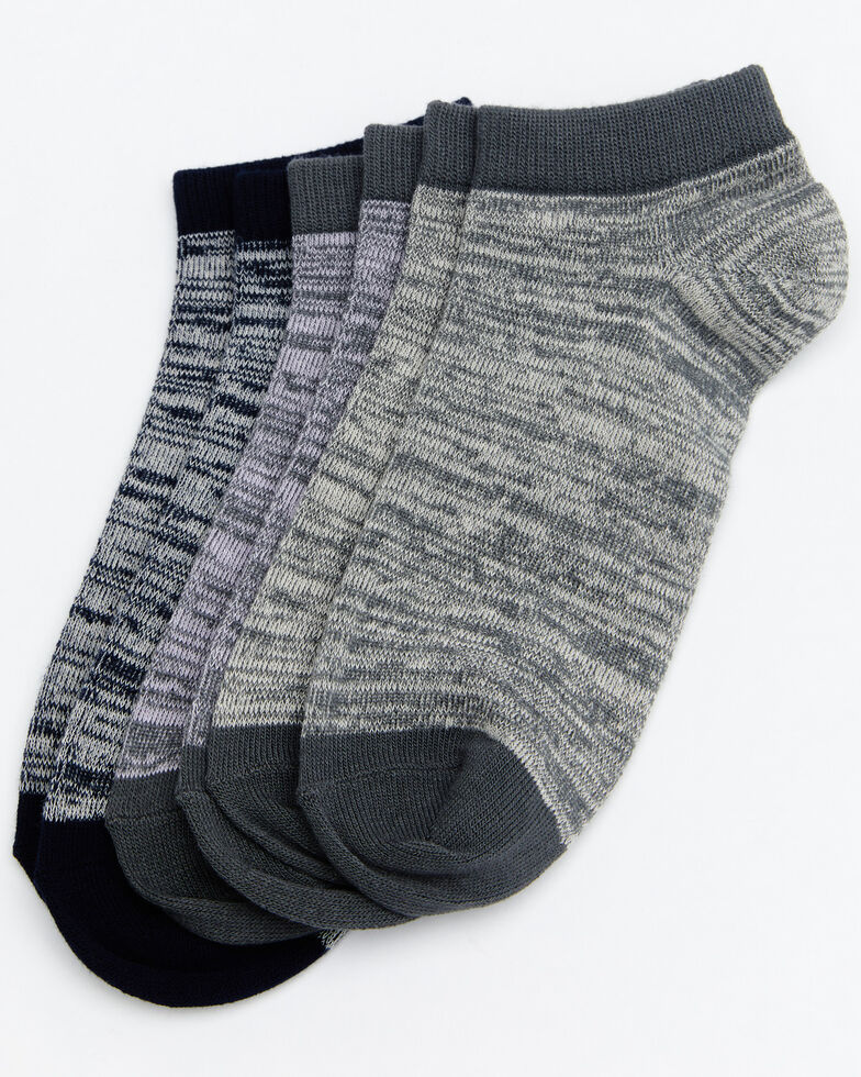 Shyanne Women's Space Dye No Show Socks - 3 Pack, Multi, hi-res