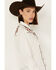 Image #2 - Ariat Women's Elsa Floral Embroidered Long Sleeve Snap Western Shirt, White, hi-res