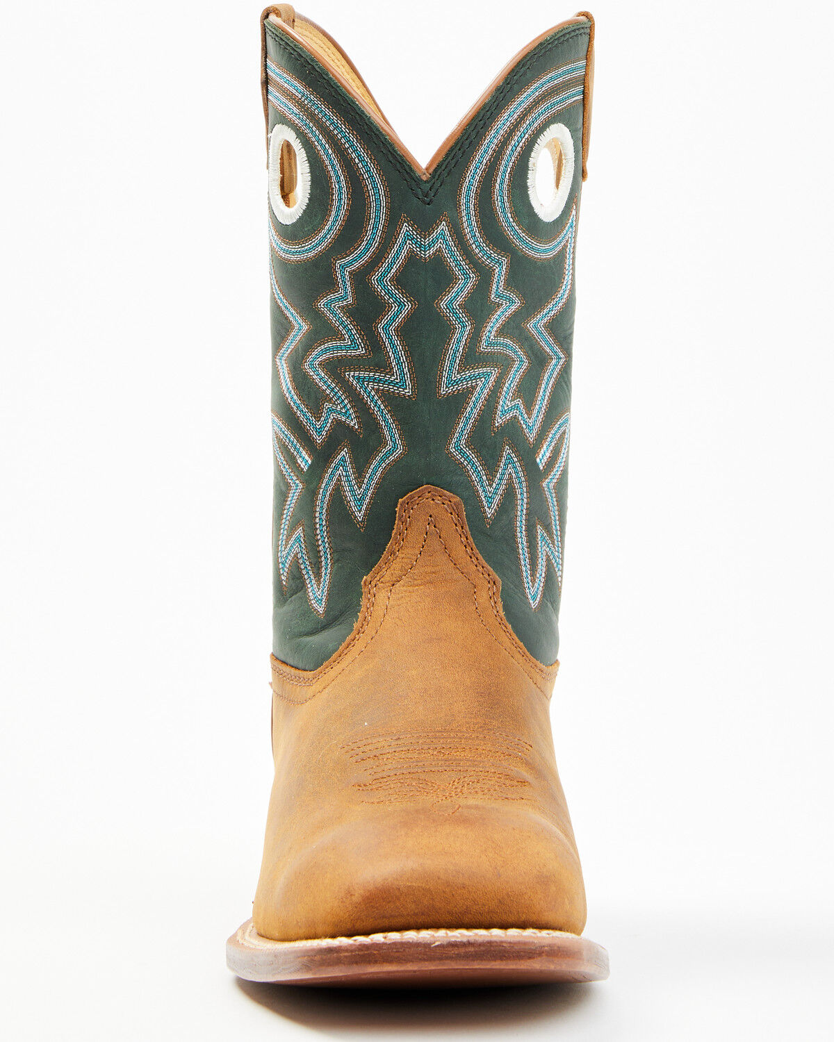 Image #4 - Justin Men's Frontier Western Boots - Broad Square Toe, Tan, hi-res