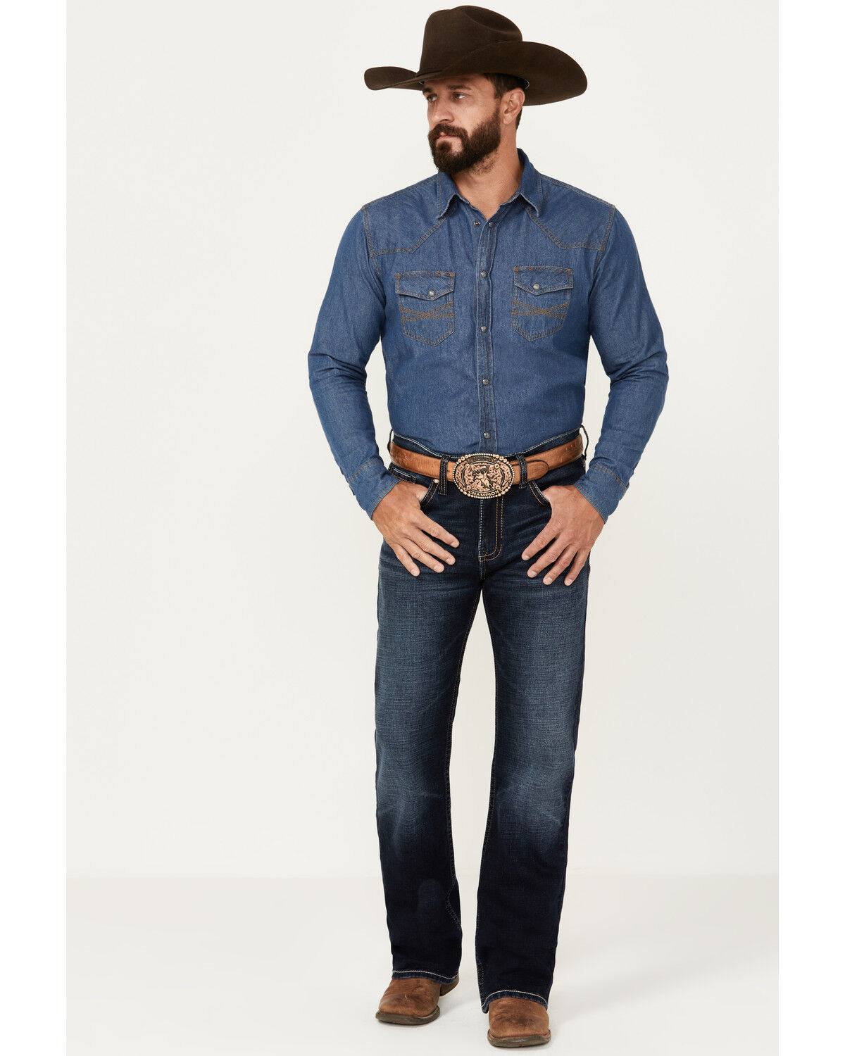 Image #1 - Cody James Men's Duke Relaxed Bootcut Stretch Denim Jeans, Dark Wash, hi-res