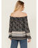 Image #4 - Wild Moss Women's Border Off The Shoulder Top, Blue, hi-res