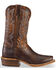 Image #2 - Justin Men's Bent Rail Men's Navigator Western Boots - Square Toe, Brown, hi-res