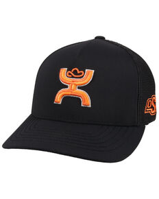 HOOey Men's OSU Logo Flex Fit Mesh Ball Cap, Black, hi-res