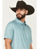 Image #2 - Panhandle Slim Men's Geo Print Short Sleeve Snap Performance Polo Shirt, , hi-res