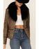 Image #2 - Double D Ranch Women's Top Ridge Weaver Zip-Front Faux Collar Leather Jacket, Multi, hi-res
