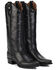 Image #1 - Ranch Road Boots Women's Presidio Star Inlay Tall Western Boots - Snip Toe, Black, hi-res