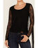 Image #3 - Idyllwind Women's Russello Lace Fringe Long Sleeve Shirt, Black, hi-res