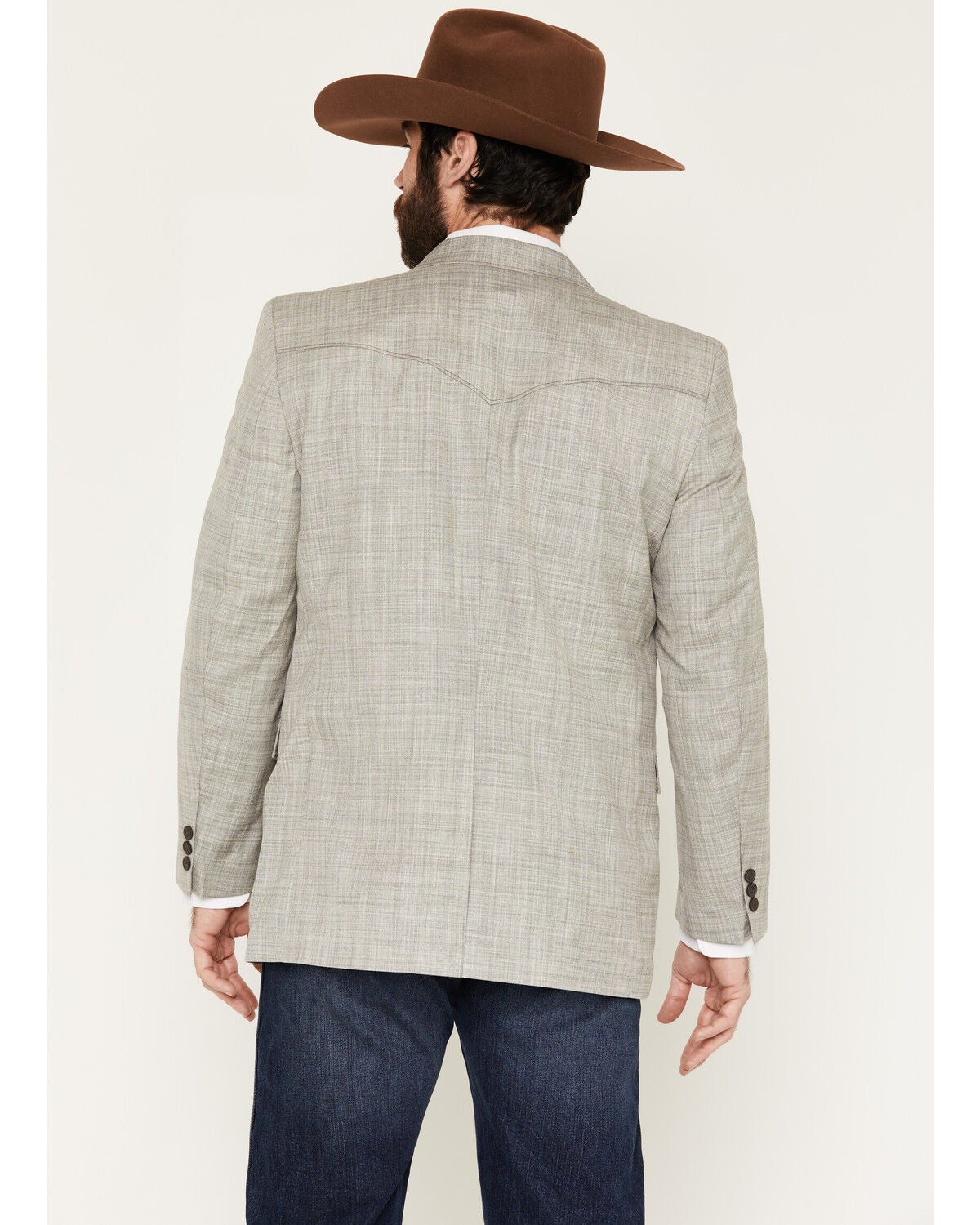 Image #4 - Circle S Men's Houston Button-Down Sportcoat, Heather Grey, hi-res