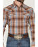 Image #3 - Cody James Men's Wiley Plaid Print Long Sleeve Plaid Print Long Sleeve Snap Western Shirt, Brown, hi-res