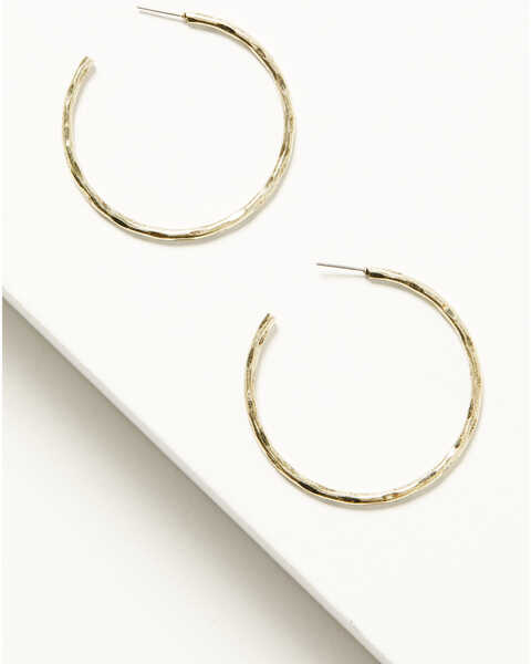 Image #1 - Shyanne Women's Desert Boheme Gold Hoop Earrings, Gold, hi-res