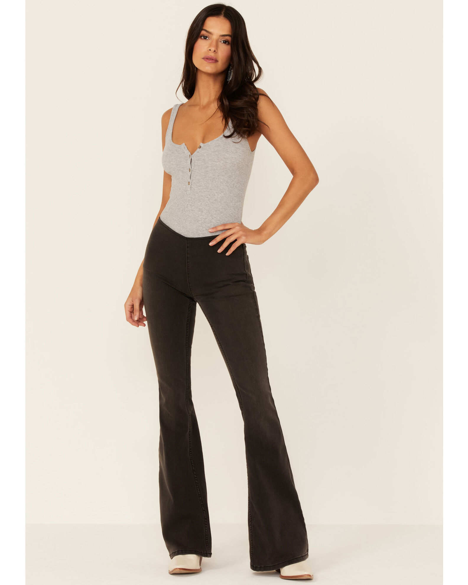 Free people pull on flare jeans cheap