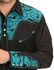 Scully Turquoise Embroidery Retro Western Shirt - Big & Tall, Black, hi-res