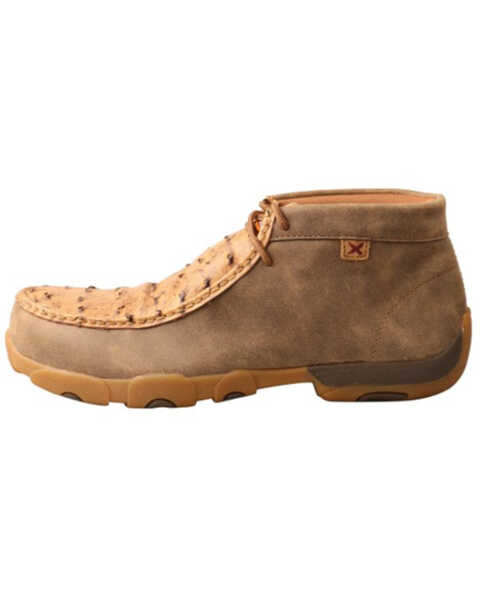 Image #3 - Twisted X Men's Exotic Full-Quill Ostrich Skin Work Shoes - Nano Composite Toe, Brown, hi-res