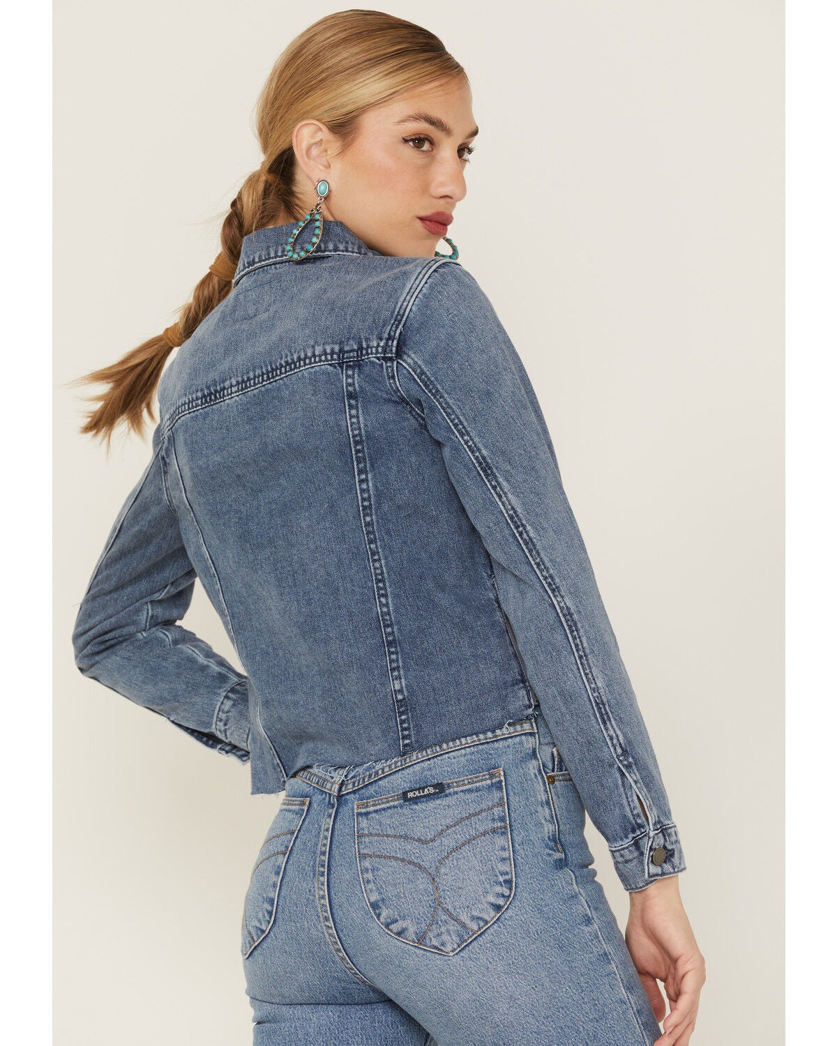 Image #3 - Velvet Heart Women's Russ Frayed Denim Side Zip Jacket, , hi-res