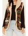 Image #3 - Cotton & Rye Women's Southwestern Print Sherpa Lined Vest, Rust, hi-res