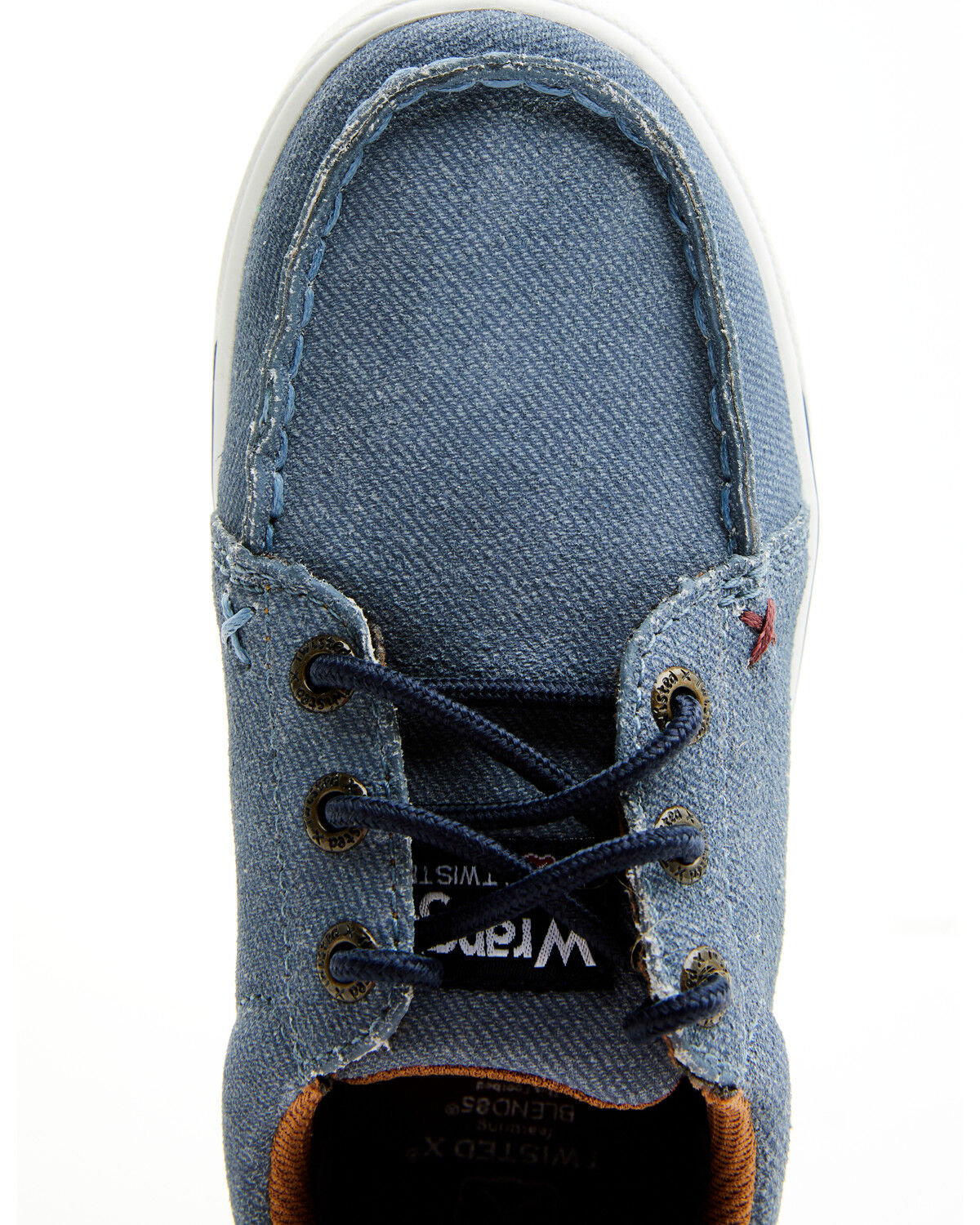 Image #6 - Wrangler By Twisted X Boys' Kicks Casual Shoes - Moc Toe, Blue, hi-res