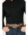 Image #3 - Justin Men's Boot Barn Exclusive JustFlex Diamond Geo Print Long Sleeve Button-Down Western Shirt , Black, hi-res