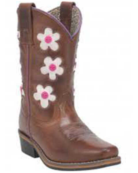 Dan Post Toddler Girls' Giselle Western Boots - Square Toe, Brown, hi-res