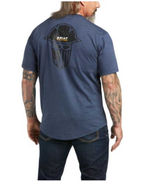 Image #2 - Ariat Men's Rebar Workman Full Cover Graphic Work Pocket T-Shirt , Slate, hi-res