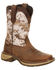 Image #1 - Durango Boys' Lil Rebel Desert Camo Western Boots - Square Toe, Brown, hi-res