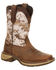 Durango Boys' Lil Rebel Desert Camo Western Boots - Square Toe, Brown, hi-res