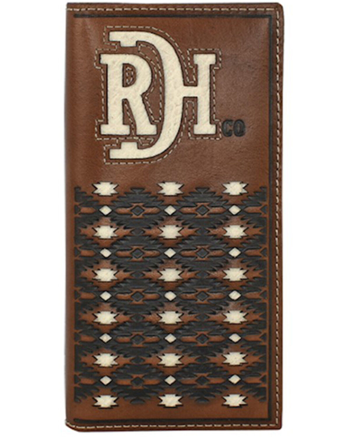 Image #1 - Red Dirt Hat Men's Inlay Rodeo Wallet, Brown, hi-res