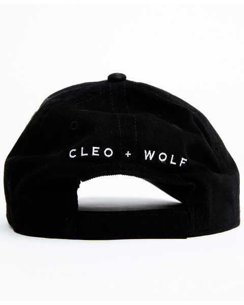 Image #3 - Cleo + Wolf Women's Corduroy Lightning Bolt Embroidered Ball Cap , Black, hi-res