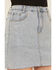 Image #2 - Blue B Women's Light Wash Embellished Mini Denim Skirt, Light Wash, hi-res