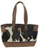 Image #1 - STS Ranchwear by Carroll Women's Cowhide Montana Tote, Black/white, hi-res