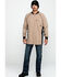 Cinch Men's FR Henley Long Sleeve Work T-Shirt , Beige/khaki, hi-res