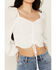 Image #4 - Idyllwind Women's Lena Smocked Long Sleeve Cropped Blouse, Ivory, hi-res