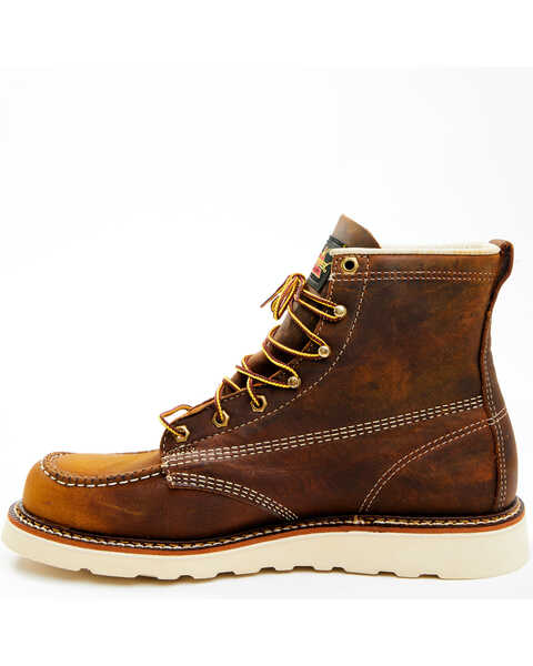 Image #3 - Thorogood Men's 6" American Heritage MAXWear Made In The USA Wedge Sole Work Boots - Soft Toe, Brown, hi-res
