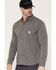 Image #2 - Carhartt Men's Force Sun Defender&trade; Relaxed Fit Lightweight Long Sleeve Button-Down Shirt, Steel, hi-res