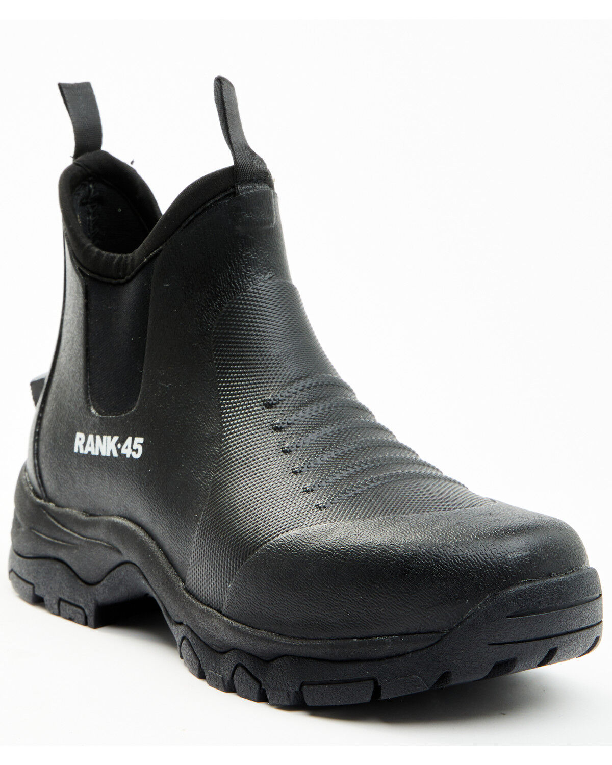 Image #1 - RANK 45® Women's Rubber Ankle Work Boots - Soft Toe, Black, hi-res