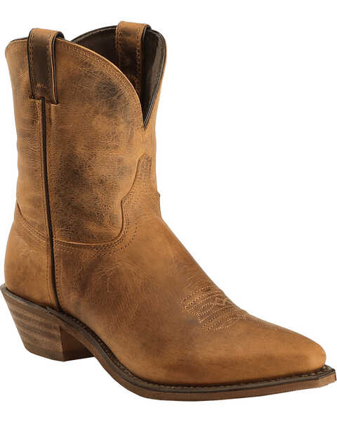 Abilene Distressed Brown 7" Cowgirl Boots - Snip Toe , Brown, hi-res
