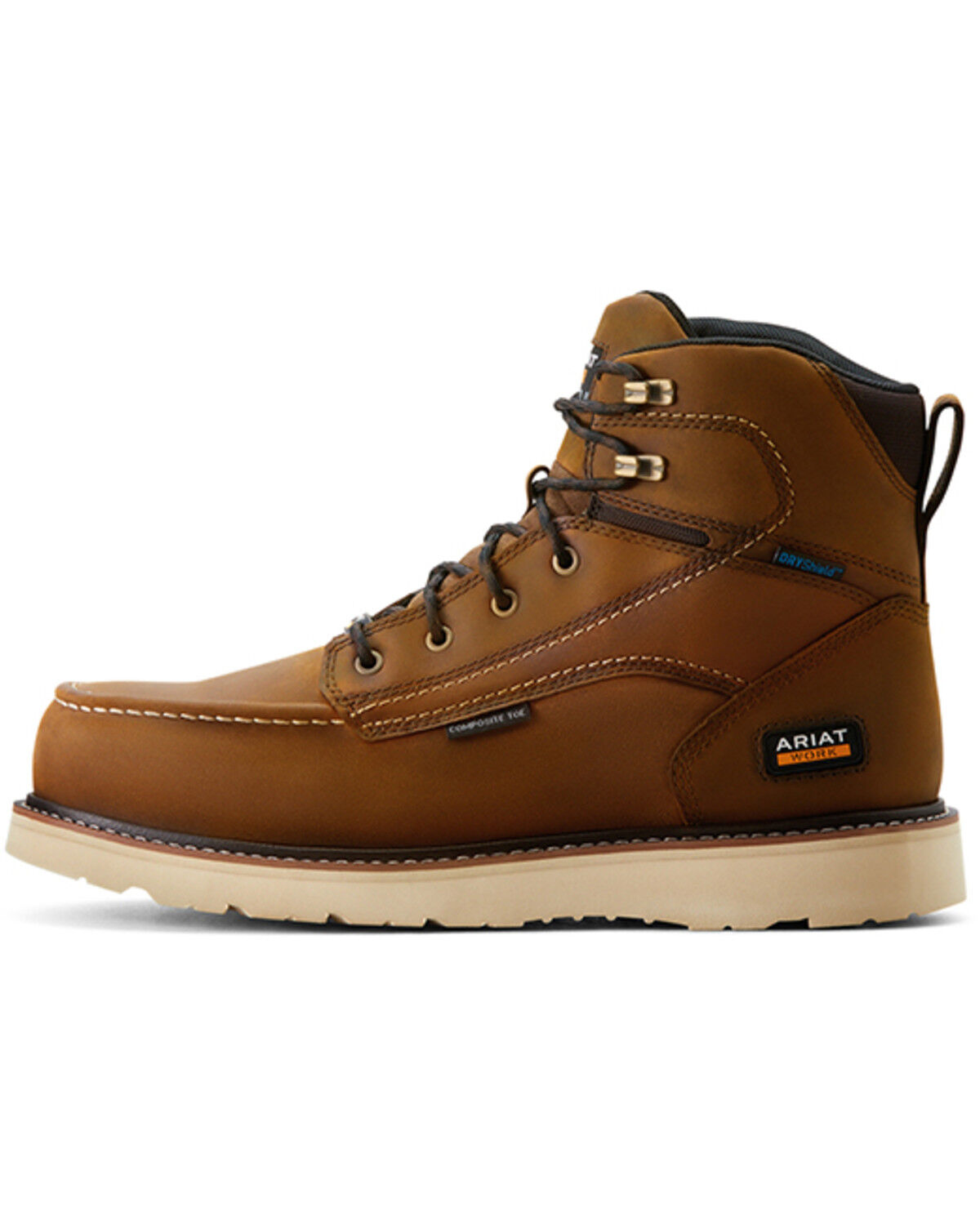 Image #2 - Ariat Men's 6" Wedge Rebar Waterproof Moc Work Boots - Composite Toe, Brown, hi-res