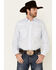 Image #1 - Roper Men's Classic Tone On Tone Solid Long Sleeve Pearl Snap Western Shirt, Light Blue, hi-res